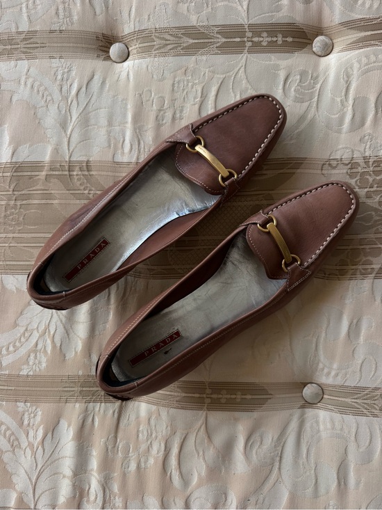 Prada Shoes - Prada Brown Leather Horsebit Loafers